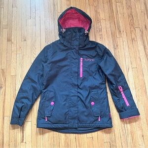 Surfanic Blue Pink Sz S Ski Snowboard Jacket Waterproof Breathable Multi Pocket